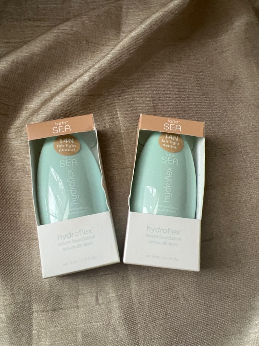 Tarte sea hydroflex 14N serum foundation Fair light neutral  x2 lot